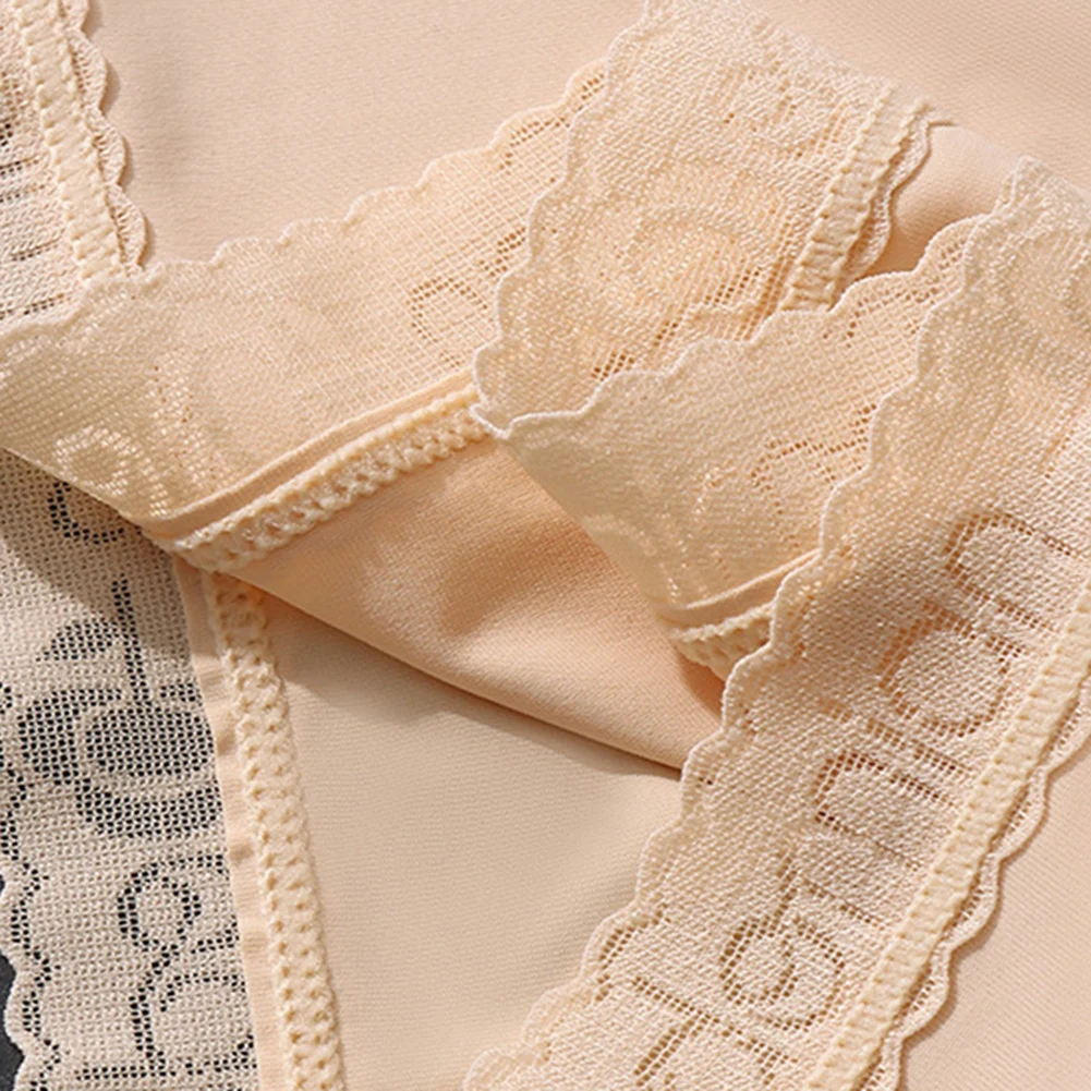 

Охлаждающие тонкие мужские трусы из ледяного шелка с кружевной отделкой, комфортное бесшовное нижнее белье, 3D U-образный вырез, брифы-шорты