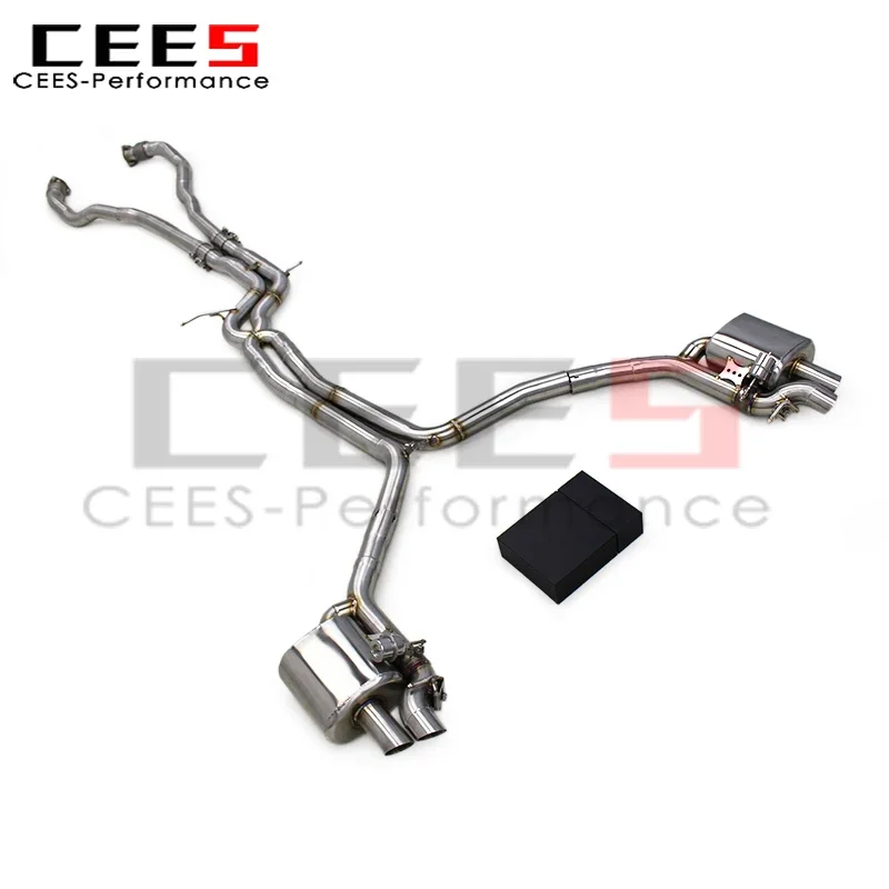 CEES Tuning Escape Exhaust Pipe For Audi RS4 RS5 B8.5 4.2L 2012-2016 SS304 Stainless Steel Sport Catback Exhaust System Assembly