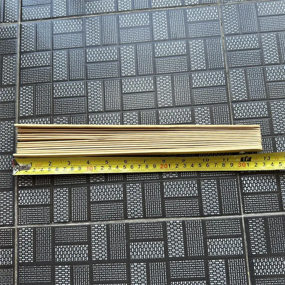 32cm, 13 Bamboo Fan Handles, DIY Handmade Antique Chinese Folding Fan Ribs Bone