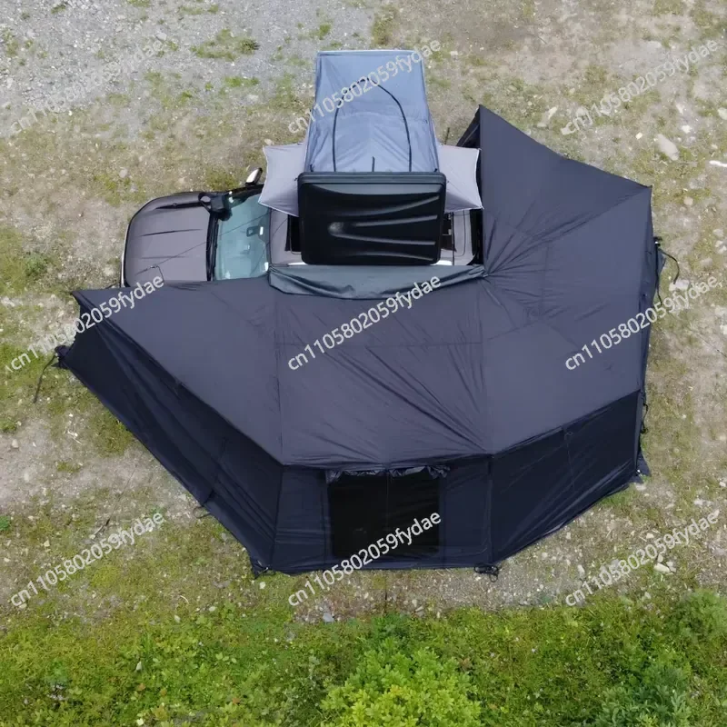 360 Extended Car Side Tent Large Oxford Fabric Rainproof Sunscreen Legless Fan Awning Car Side Outdoor Camping
