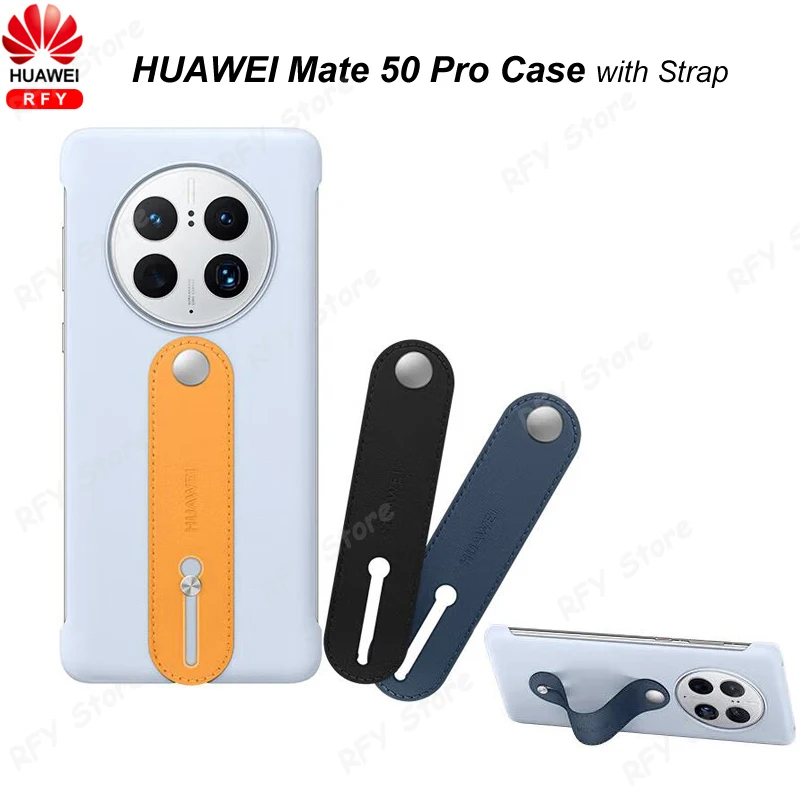 

Original HUAWEI Mate 50 Pro PU Leather Case with Portable Stand Leather Strap Protective Cover Shell for HUAWEI Mate50 Pro