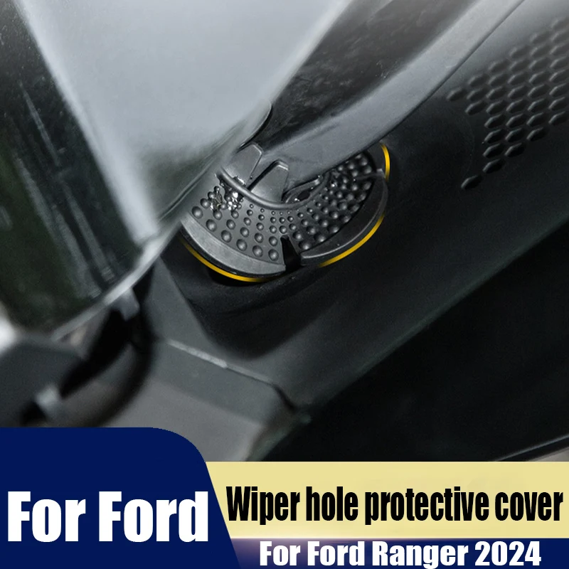 

For Ford Ranger 2024 wiper hole protective cover automotive exterior decoration accessories silicone material
