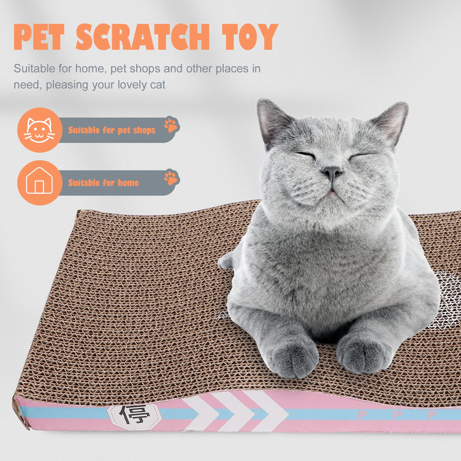 

Cat Scratching Board Strong Stability Non-Deformable Interactive Cat For Home Pet Shops Stress Relief Scratch Training Kitten