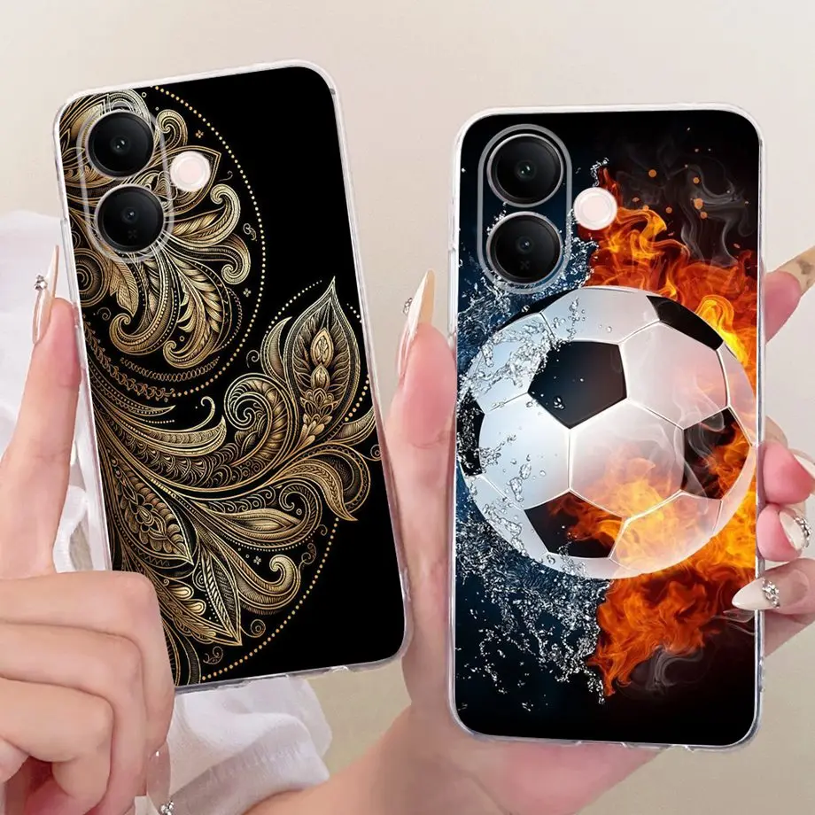 حافظة لهاتف فيفو T4 برو فيفو V60 V60Lite Fusion Funda غطاء ممتص للصدمات شفاف من السيليكون الناعم