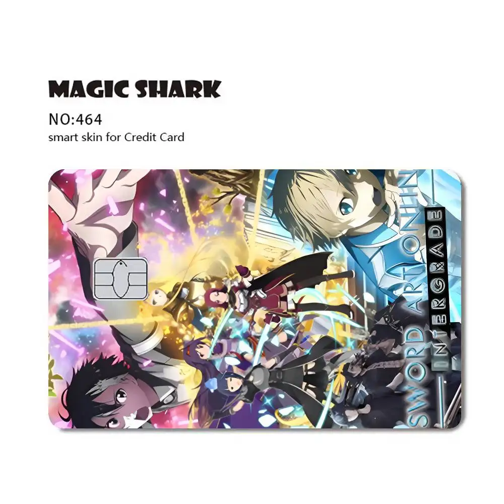 Sword Art O-Online Card Stickers For Debit Credit Card Spend Or Save Shell On Off Ultra Thin No Fade Sticker Skin Cover Film