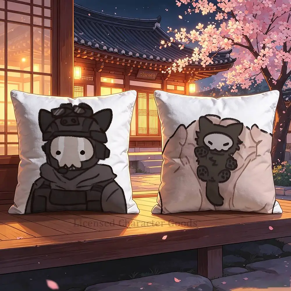S-Simon G-Ghost Riley Chibi 30x30 35x35 40x40 45x45 50x50 cm Pillow Case Holiday Print Cushion Cover Home Textile