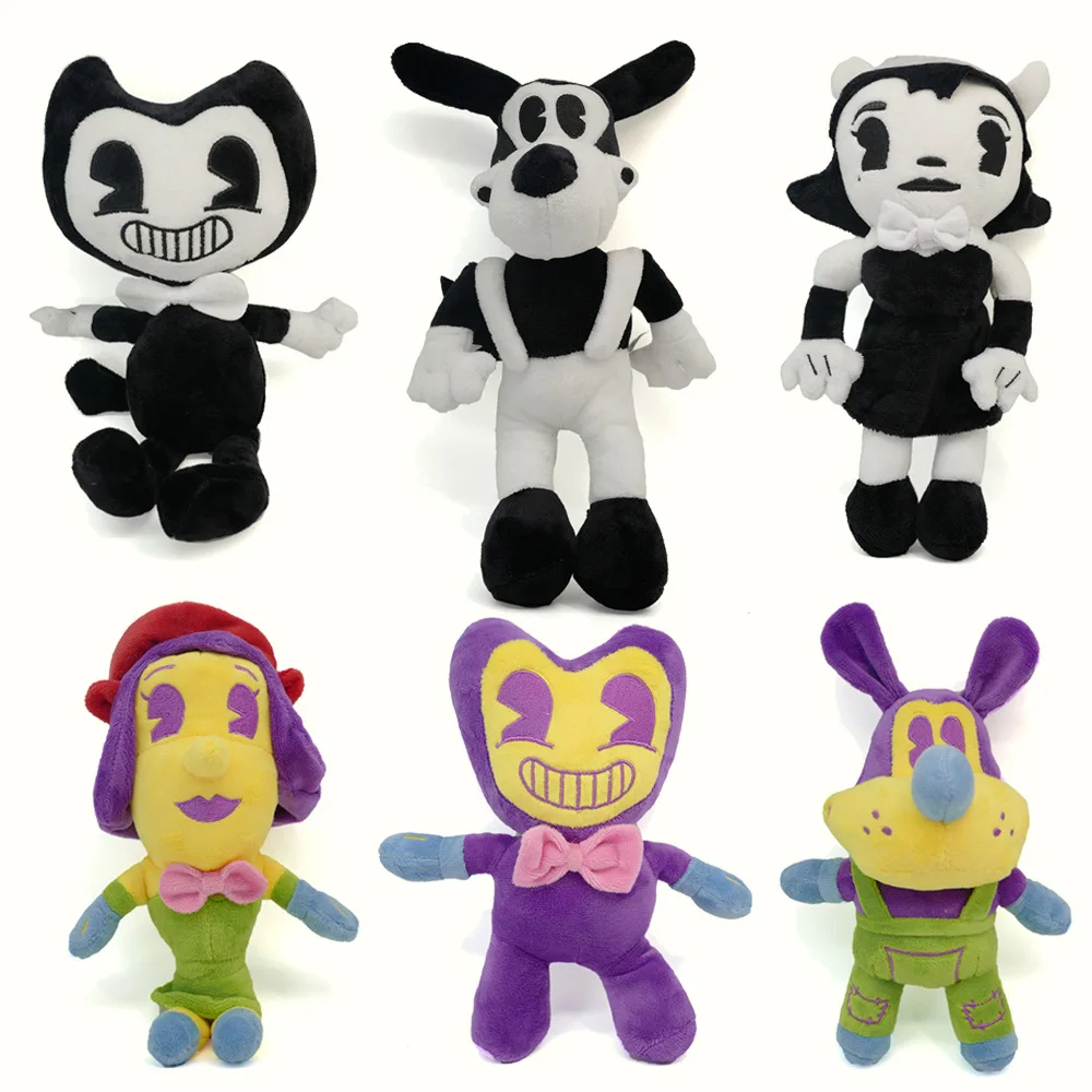 New Bendy and the ink maching plush toy.Plush dolls are soft but not easily deformed.Room decoration.birthday gift Holiday gifts