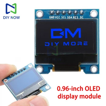 OLED-Anzeigemodul Mini 0,96 Zoll Monochrom-Anzeigemodul 6PIN 3,3 V Auflösung 128 x 64 Steuerchip SSD1306 SPI/IIC