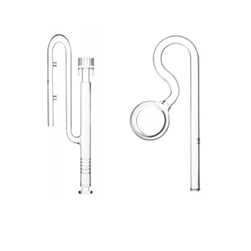 VIV Aquarium Glass Peony Pipe Inflow Outflow Spin Pipe Outflow Skimmer Inflow for Filter Tube Water Pump