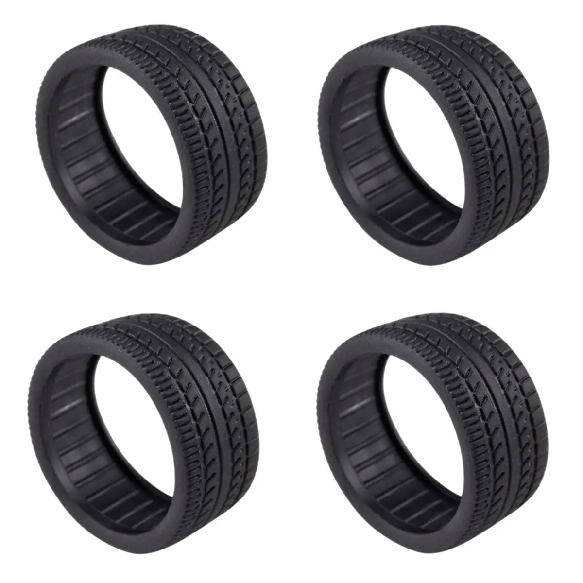 SCLS For CyberBrick 4PCS Ø33.7x13.85mm Rubber Tires Printed Model Components