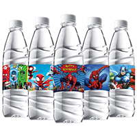 Spiderman Superhero Water Bottle Label Spidey And His Amazing Friends Birthday Decorations Sticker Boys Baby Shower Party Gifts