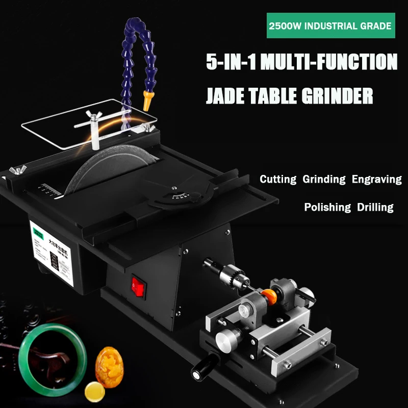 1850W Mini Table Saw Multifunction Jade Grinding And Cutting All -in -one Machine Table Grinding Carved Polishing Jadeite Tool