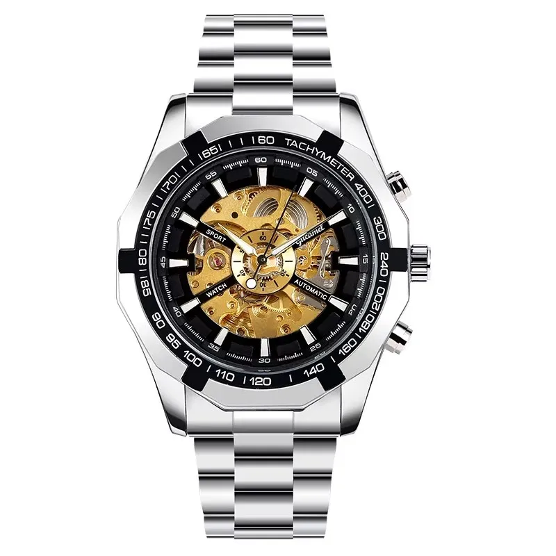 Herrenuhr Business Leichter Luxus High-End Vollautomatische Mechanische Uhren Edelstahl Männliche Modeuhr Armbanduhren