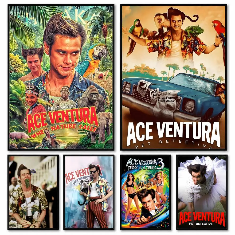 Hot Movie A-Ace Ventura Painting Calligraphy Canvas Wall Art Prints for Living Room Bedroom Home Decor Gift