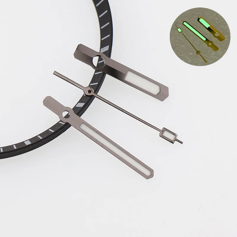 62mas prata ouro rosa aiguille nh35 mãos mergulhador agulhas c3 lúmen ponteiro para relógios seiko peça de substituição