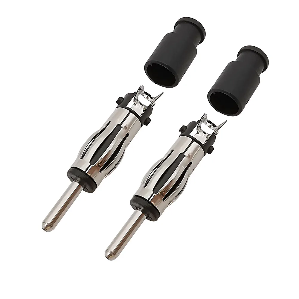 2Pcs Car CD Radio Aerial Antenna Male Plug Repair Adapter Plastic Handle Welding Connector For Car Radios Antennas Ports