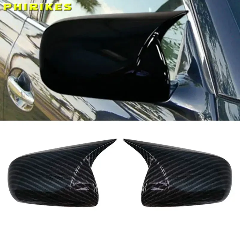 

For Toyota Mark X Reiz 2005-2007 Car Sticker Carbon ABS Rearview Side Mirror Cover Wing Cap Exterior Door Case Trim Housing