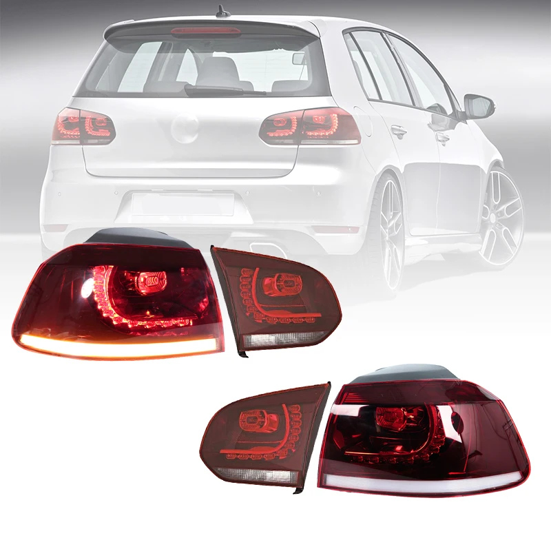 Feu arrière LED pour VW Golf 6 R20 GTD GTI 2008 – 2013, feu de pare-chocs arrière sans rythme, feu stop inversé, accessoire de voiture