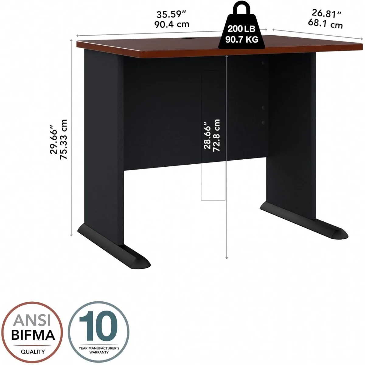 Table d'ordinateur compacte pour la maison ou le bureau professionnel, série de meubles d'affaires, petit bureau en simo None et Galaxy, 36W