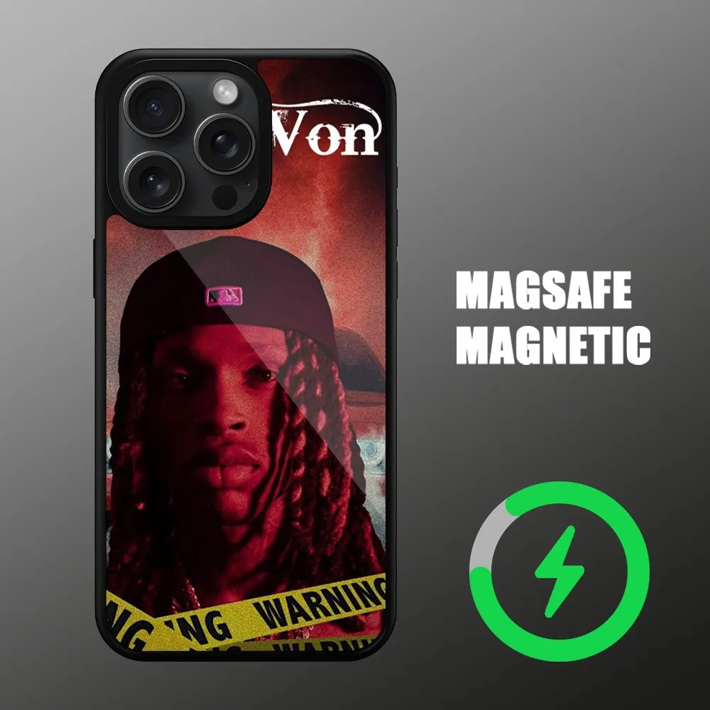 Rapper King V-Vons Phone Case For iPhone Magsafe Magnetic Wireless 11 12 13 14 15 Pro Max Plus Charging Cover