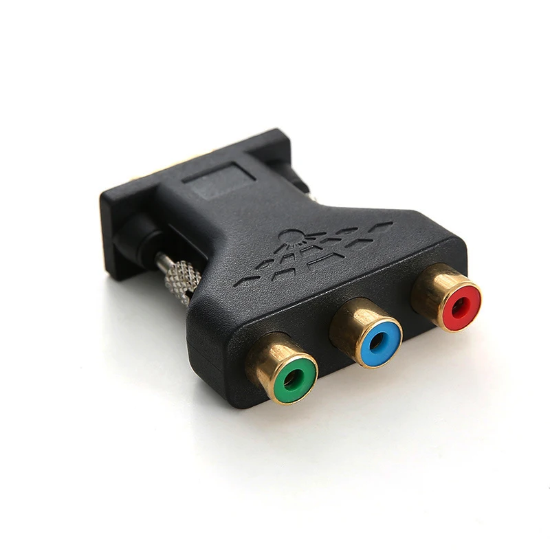 1PCS VGA to RCA Connecter Converter Male VGA to  RCA  Video Female Style Component Video Jack Adapter Plug - view 6