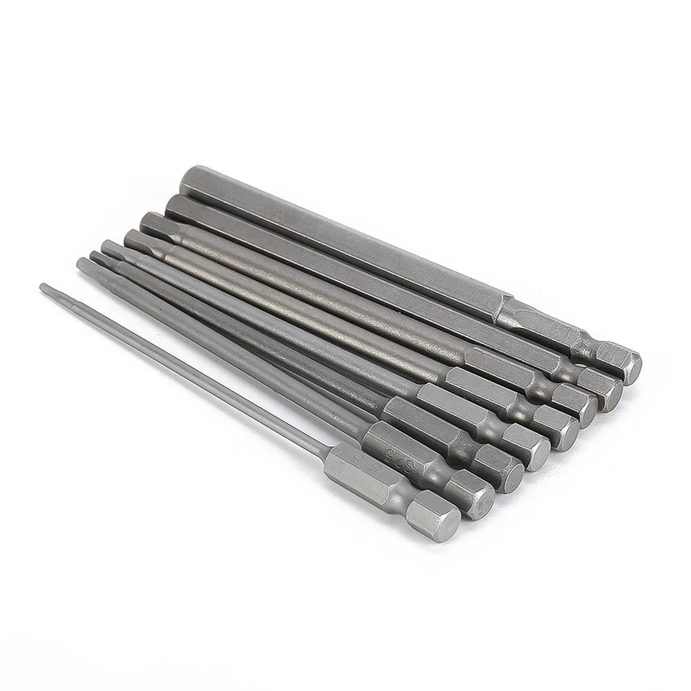 Silver Screwdriver Bit Hand Tools 1 4  Hex Shank Alloy Steel Electric Screwdrivers Hex Shank Hexagon Wrenches Magnetic