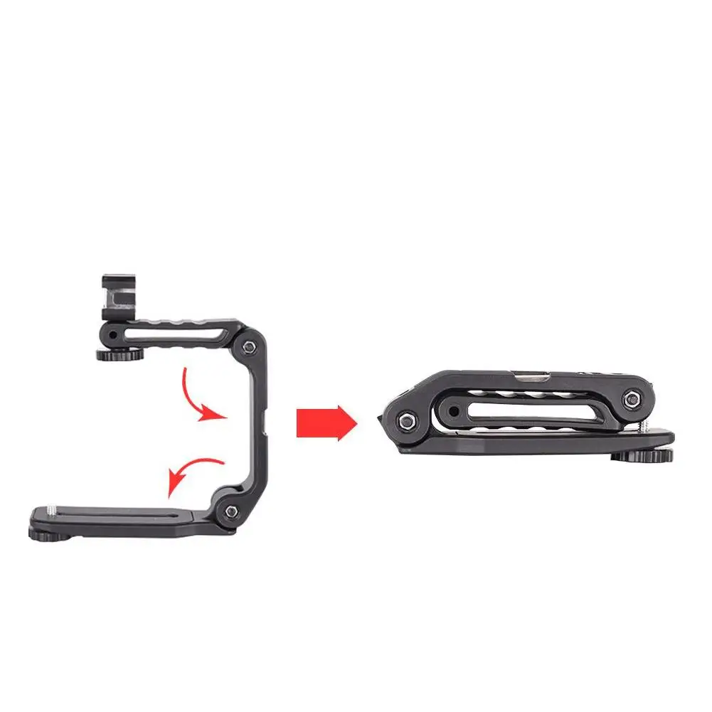 Para a câmera do telefone portable tipo-c suporte de alça de estabilização handheld aperto titular conveniente em forma de u flash luz dobrável suporte