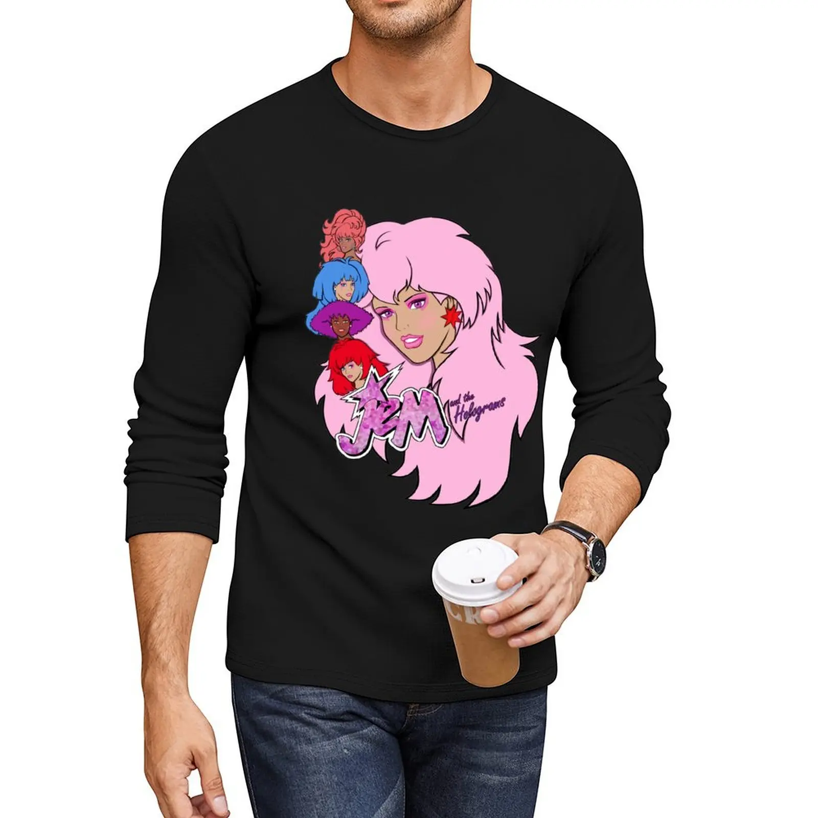 

Jem and the Holograms Long T-Shirt Anime t-shirt Blouse anime mens graphic t-shirts pack