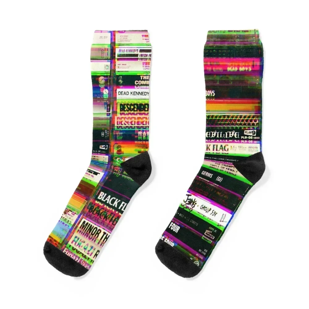 Classic Punk Rock tapes pop color shifts - 1342.3 Socks warm winter Stockings christmas gifts Ladies Socks Men's