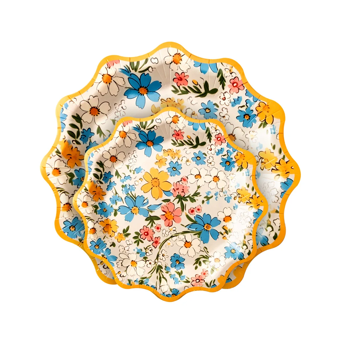 

10pcs Flower Shaped Disposable Paper Plate Cake Snack Plate Tableware Ins Dessert Plate For Kids Camping Picnic Birthday Party