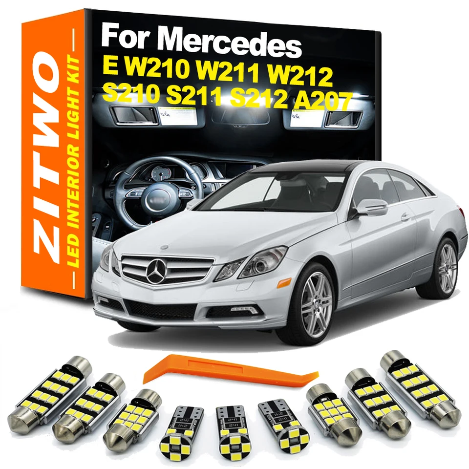 17x LED Interior Light for Mercedes Benz W210 1995-2002 License Plate Light 17x LED Interior Light for Mercedes Benz W210 1995-2002 License Plate Light