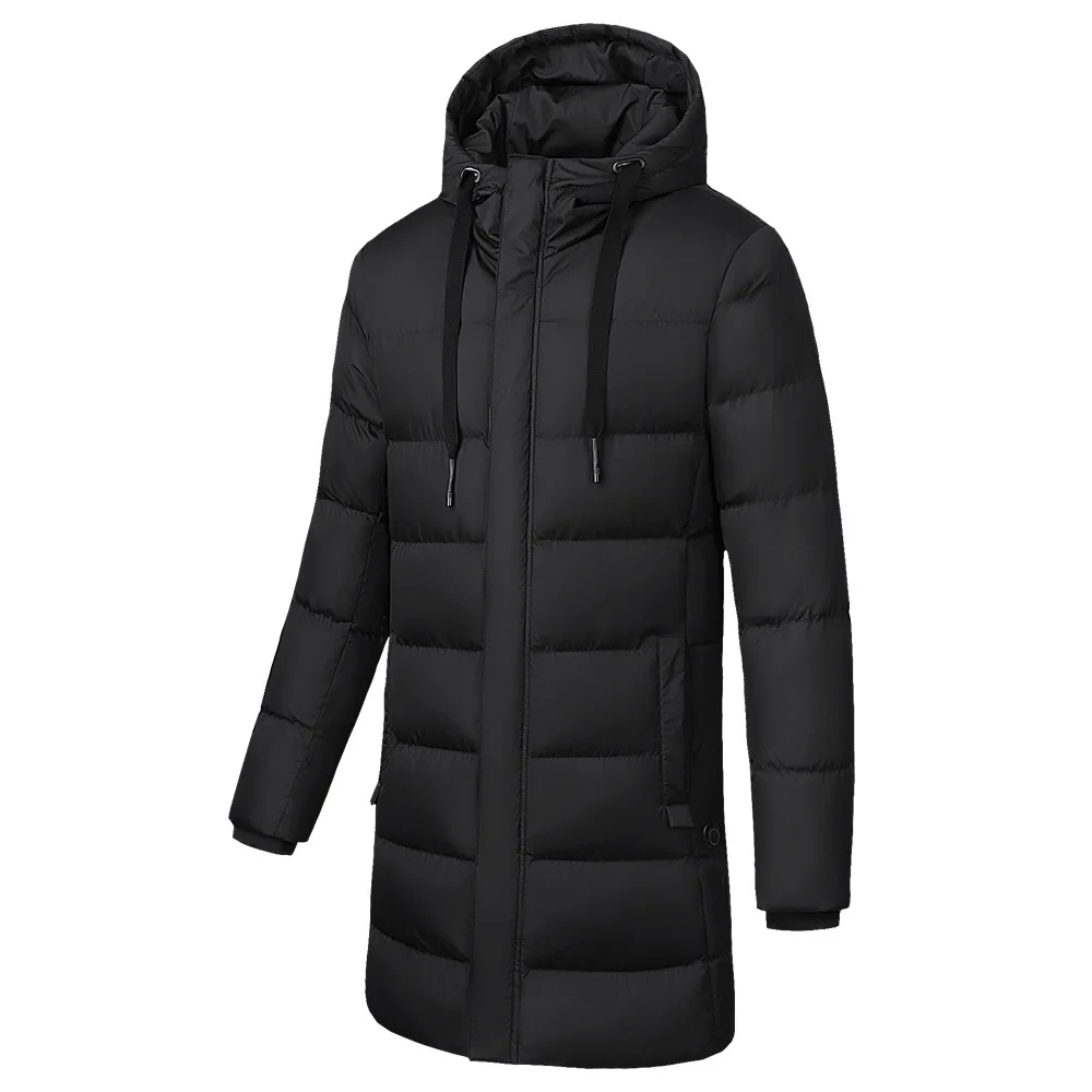 Winter thickened long heat down coat heating coat USB electric heating clothes warm skiing