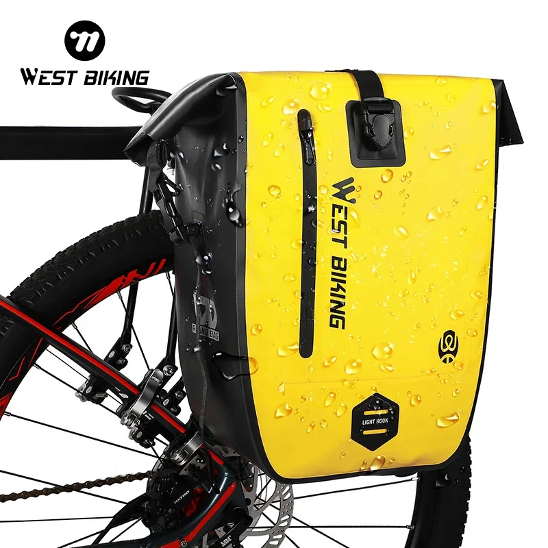 

WEST BIKING Bicycle Bag 100% High Quality Waterproof TPU MTB Road Bike Bag 25L Large Capacity Luggage Bag Bicycle Accessories