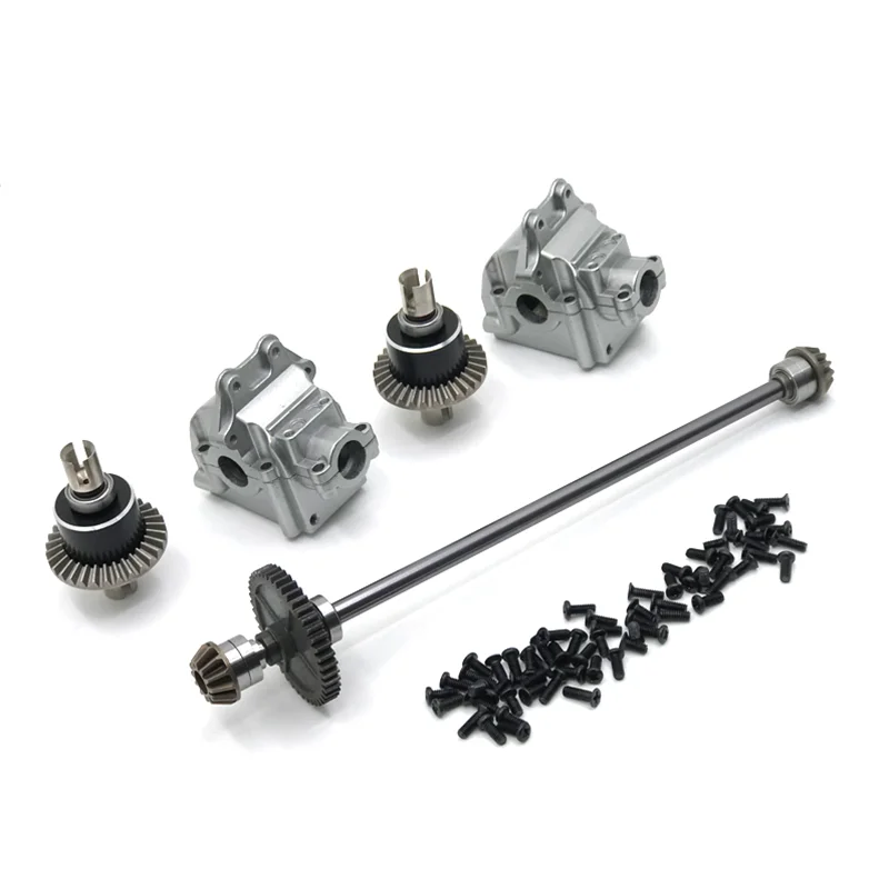 Upgrade Metal Center Drive Shaft Assembly Gearbox Differential Kit For WLtoys 1/14 144010 144001 144002 RC Car Parts