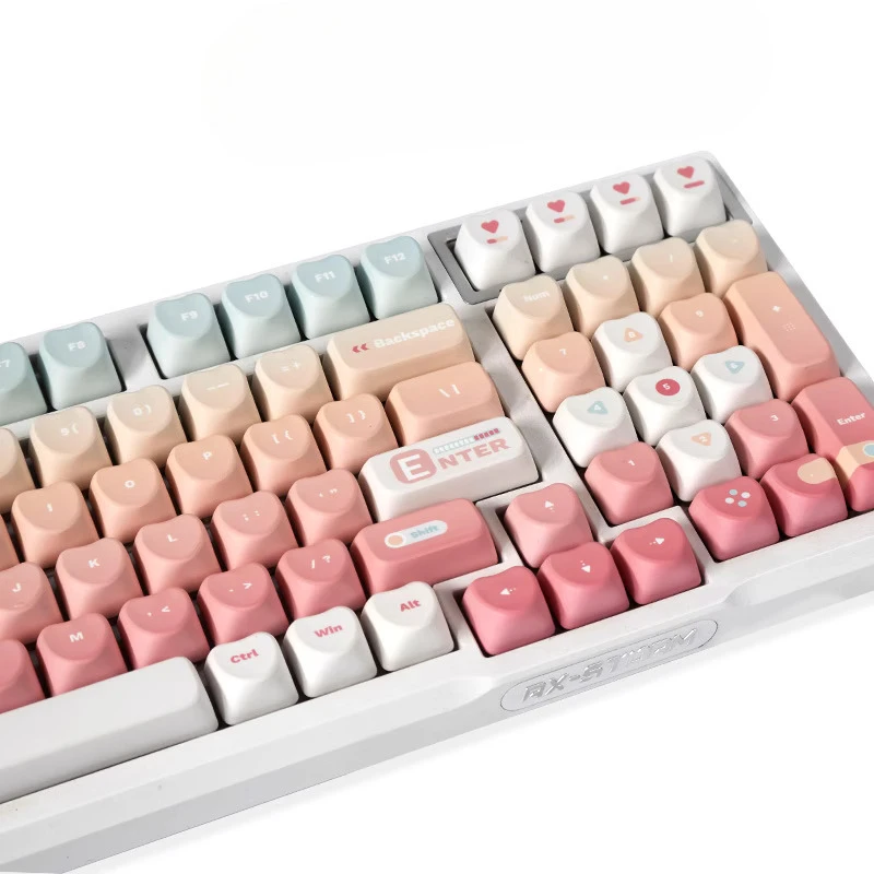 

Сладкий игрок, любовь, постепенная смена, колпачок для клавиш, розовый OEM, высота PBT, горячая сублимационная игра, киберспорт