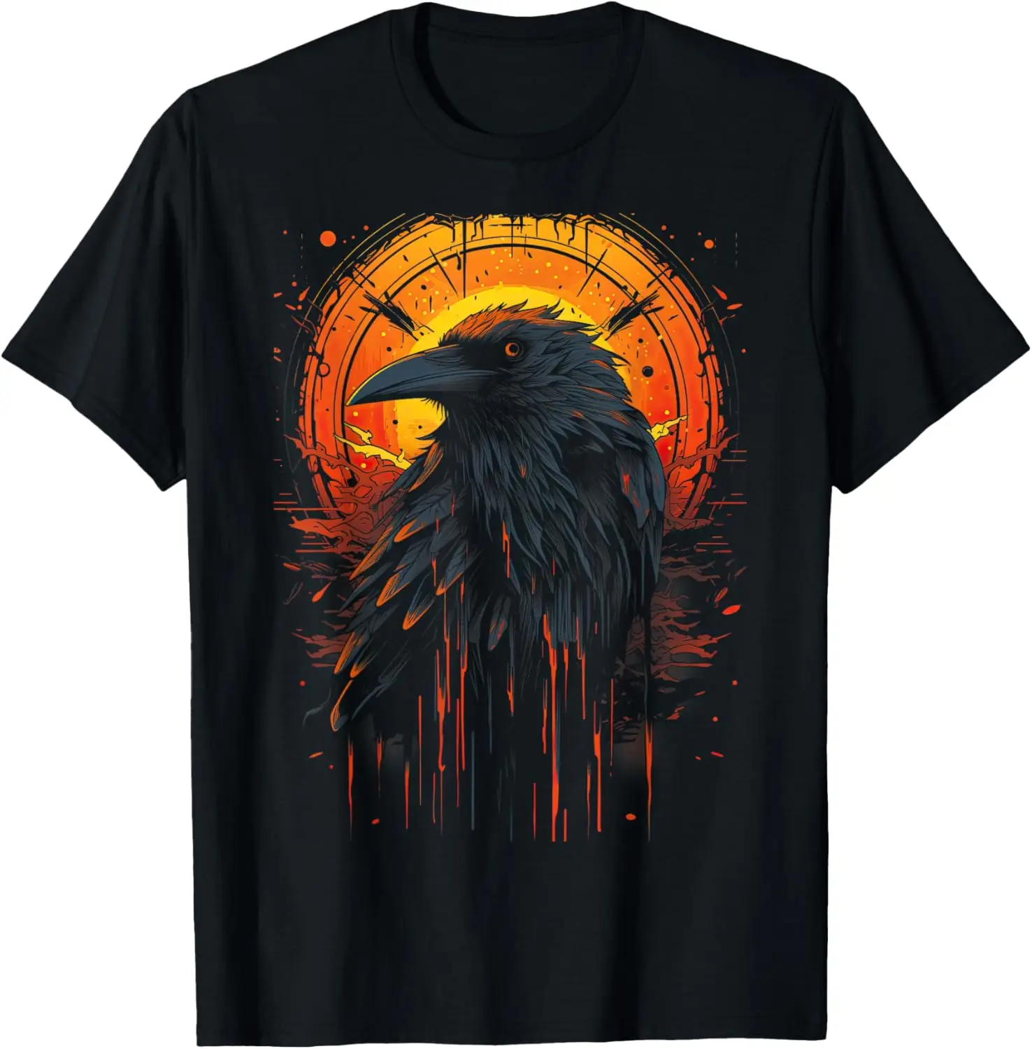 Raven Black gothic Occult Viking Witchcraft T-Shirt