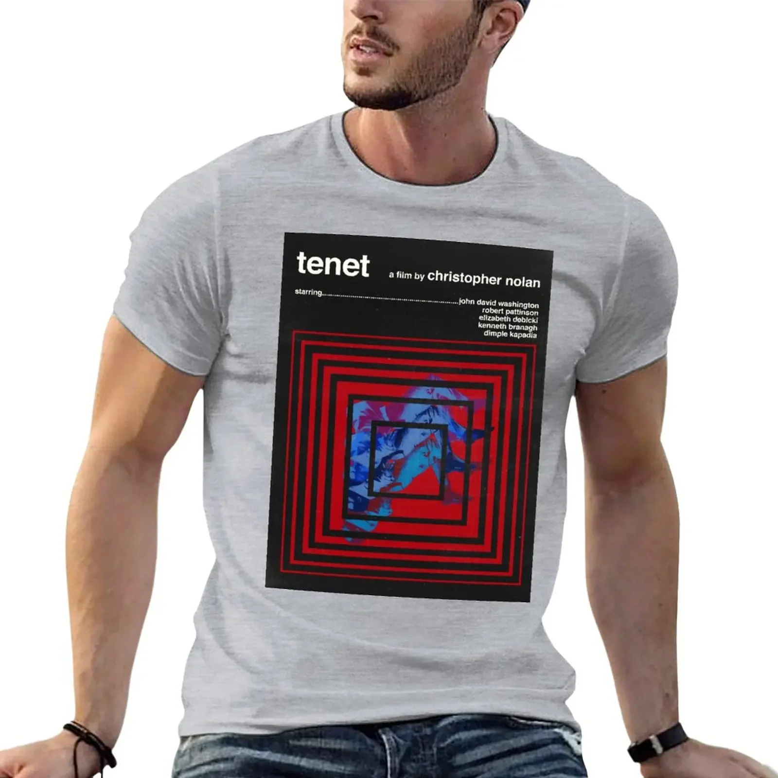 Tenet Poster T-Shirt animal prinfor boys Aesthetic clothing workout shirts for men