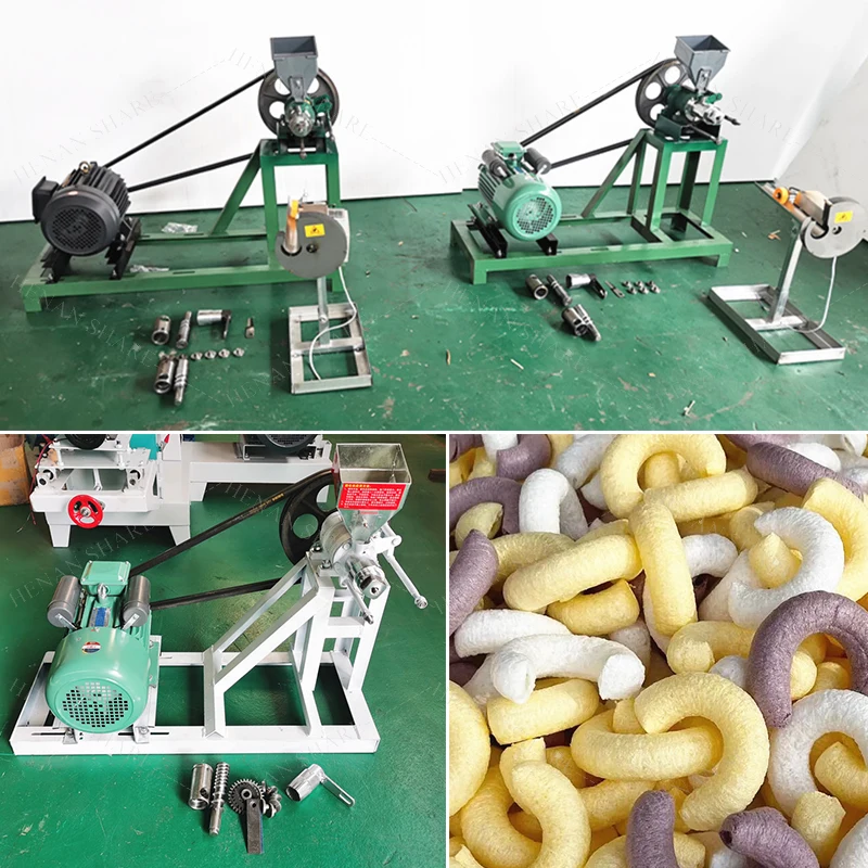 popcorn wheat and corn rice puff maker snake making machine