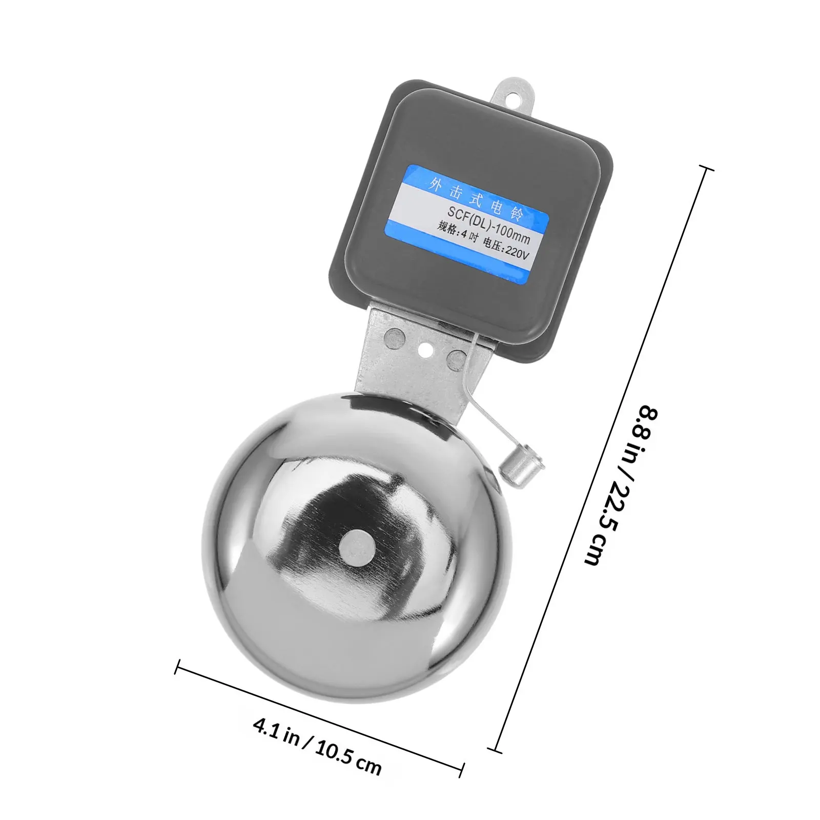 Automatic Electric Bell for Factory School Use Chrome Iron Build Loud Sound Signal Alert No Spark Ringing Bell for Large Area