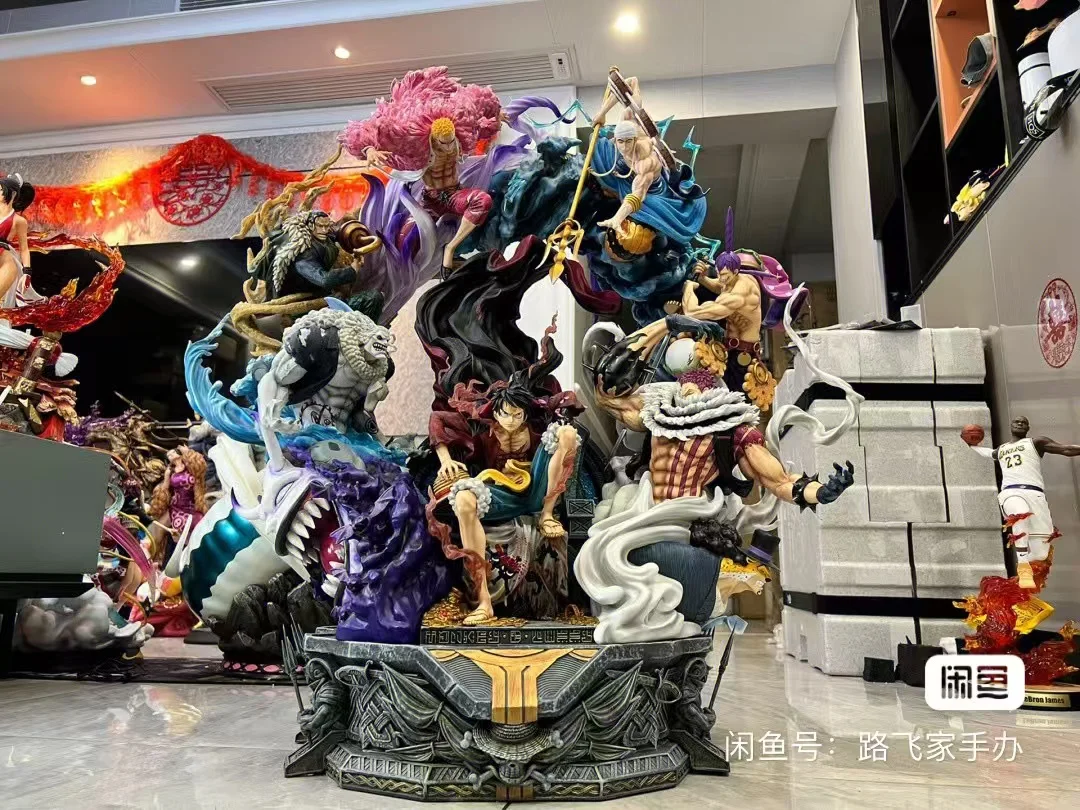 

One Piece Anime Figure Luffy Gk Ls Anniversary Throne Enel Katakuri Statue Pvc Action Figurinedecor Gift Model Decorcollectible