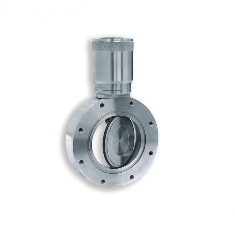 Carbon steel or stainless NBR fluororubber Manual high vacuum butterfly valve