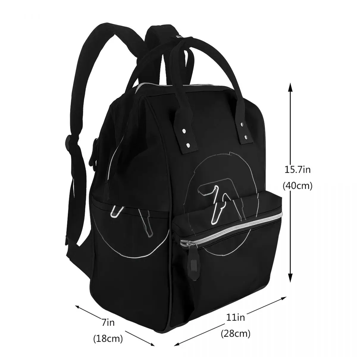 Aphex Twin Creative Y2K Logo Student Backpack School Bag Hiking Travel Daypack for Men Women Bookbag Shoulder Bags
