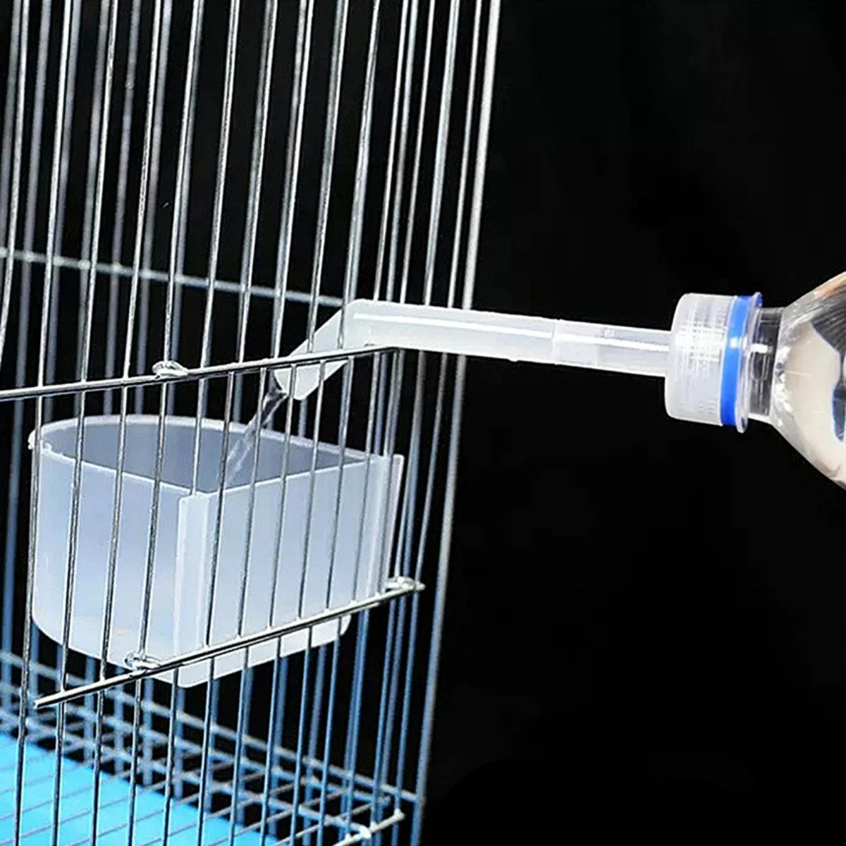 4Pcs Bird Drinker Refill Water Device Bird Cage Water Pipe Elbow Drinker 27mm Interface for Connecting to Water Bottle