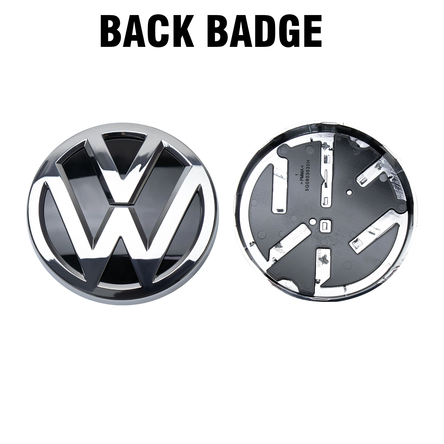 A set Car Front Grill/Rear Trunk Emblem Lid Covers Logo Replacement version For Volkswagen VW GOLF 7 (MK7) 2014-2017 GTI Tiguan