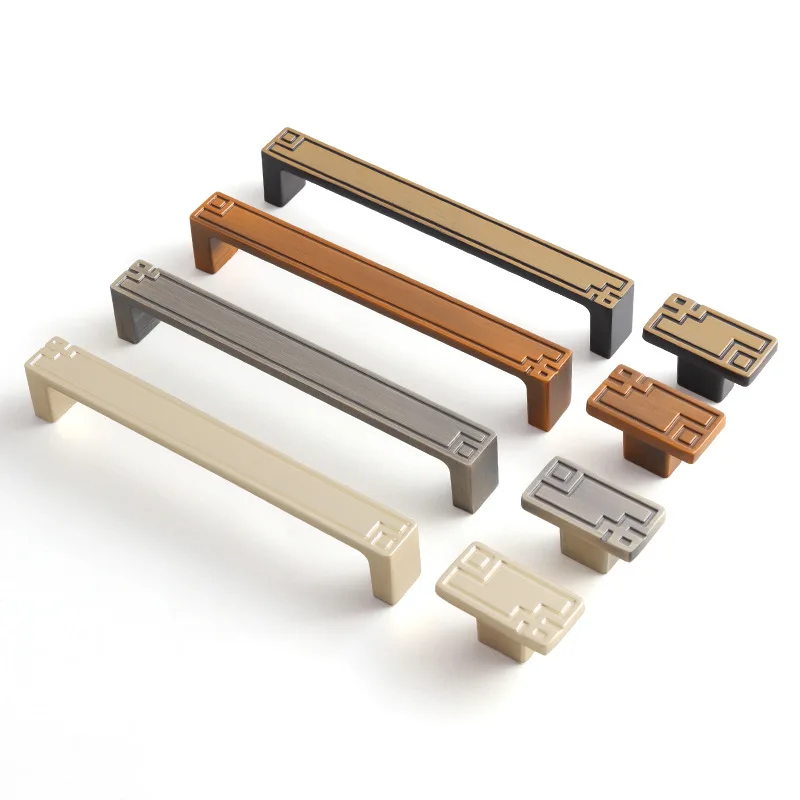 New Chinese Style Solid Zinc Alloy Handle Cabinet Drawer Pull Wooden Furniture Hardware