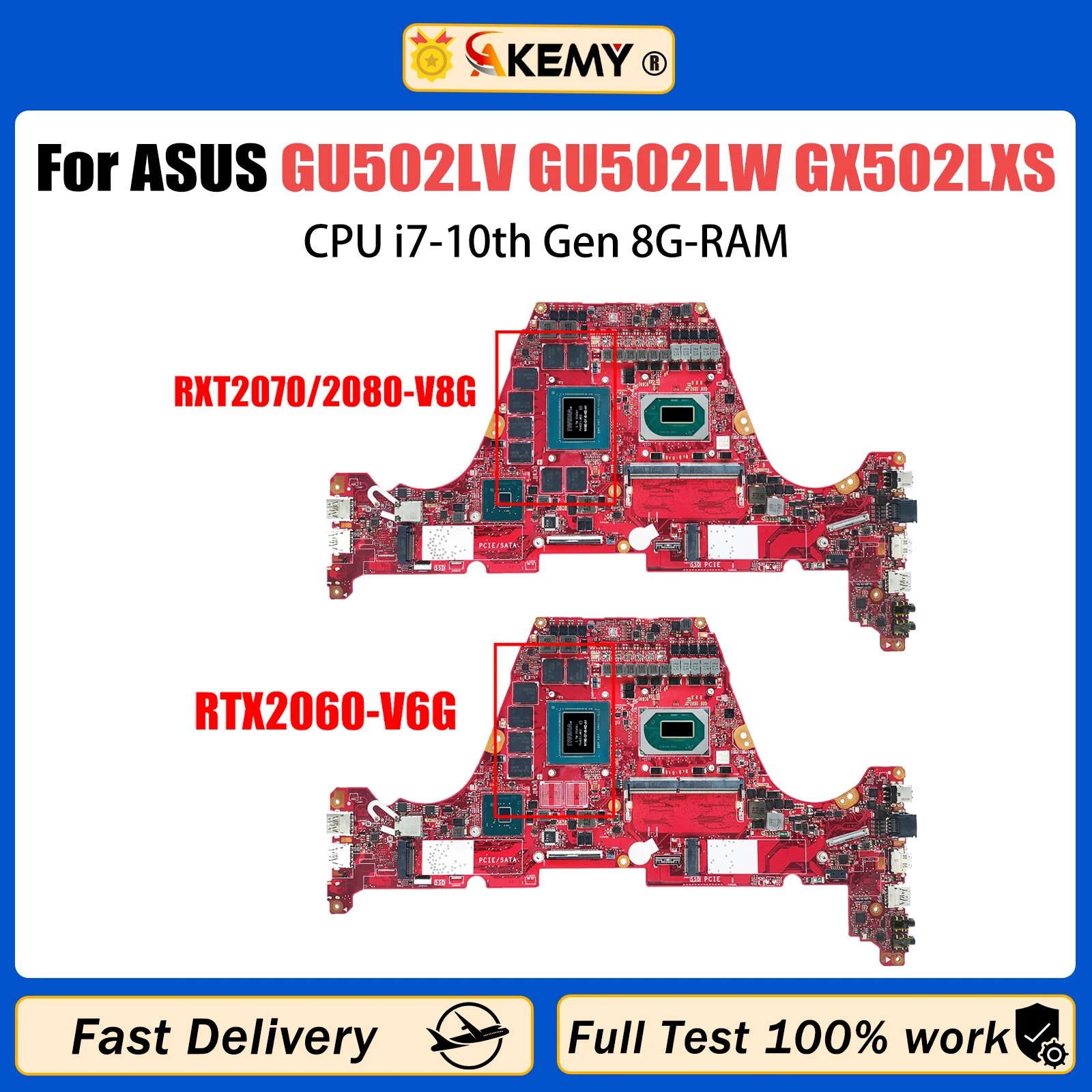 

Mainboard For ASUS GX502LXS GU502LV GU502LX GU502LW GX502LWS GX502L GU502L Laptop Motherboard I7 10th Gen