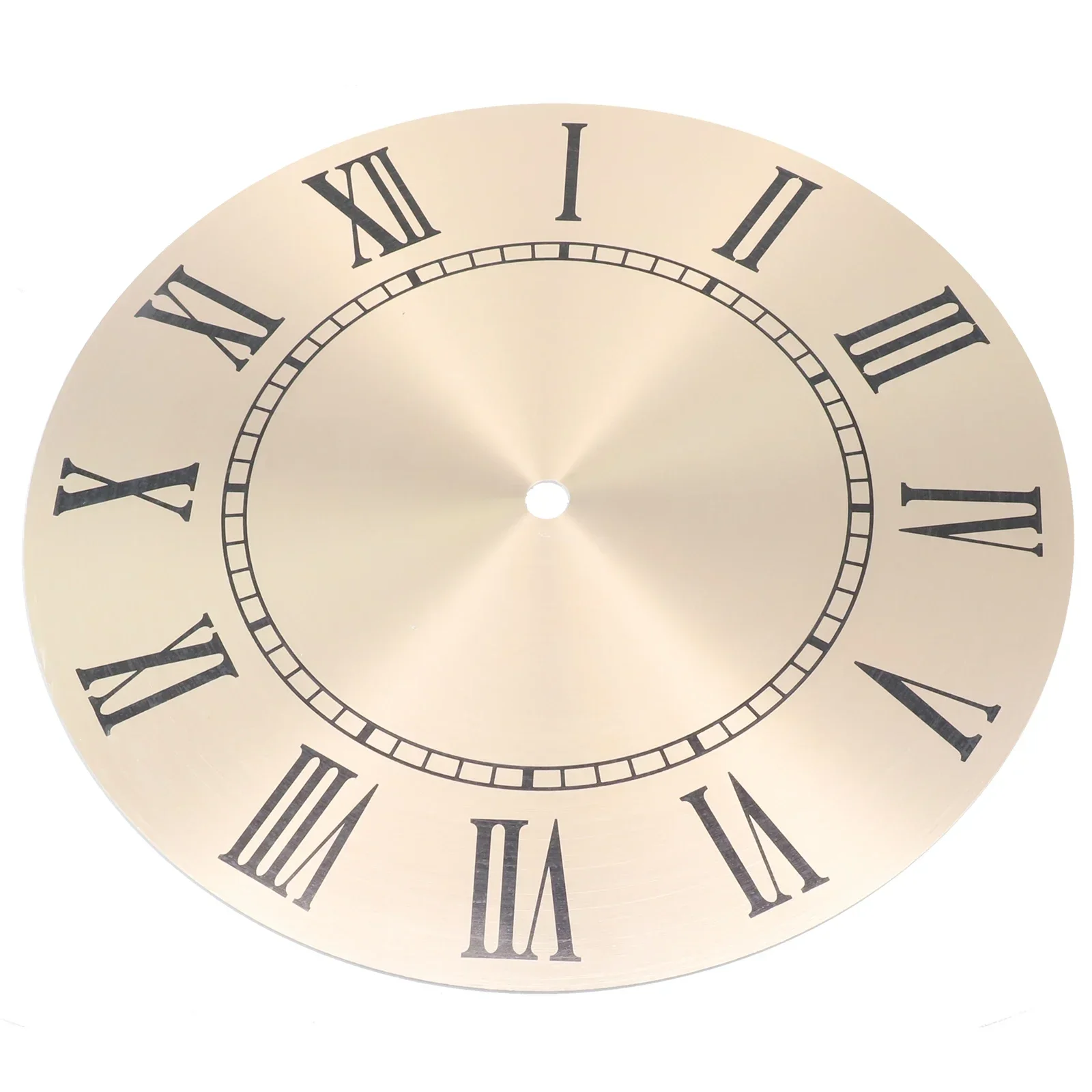 For Livingroom Bedroom Decoration Clock Dial Face Artware Flat Profile Gold Background Outside 243MM Roman Numeral