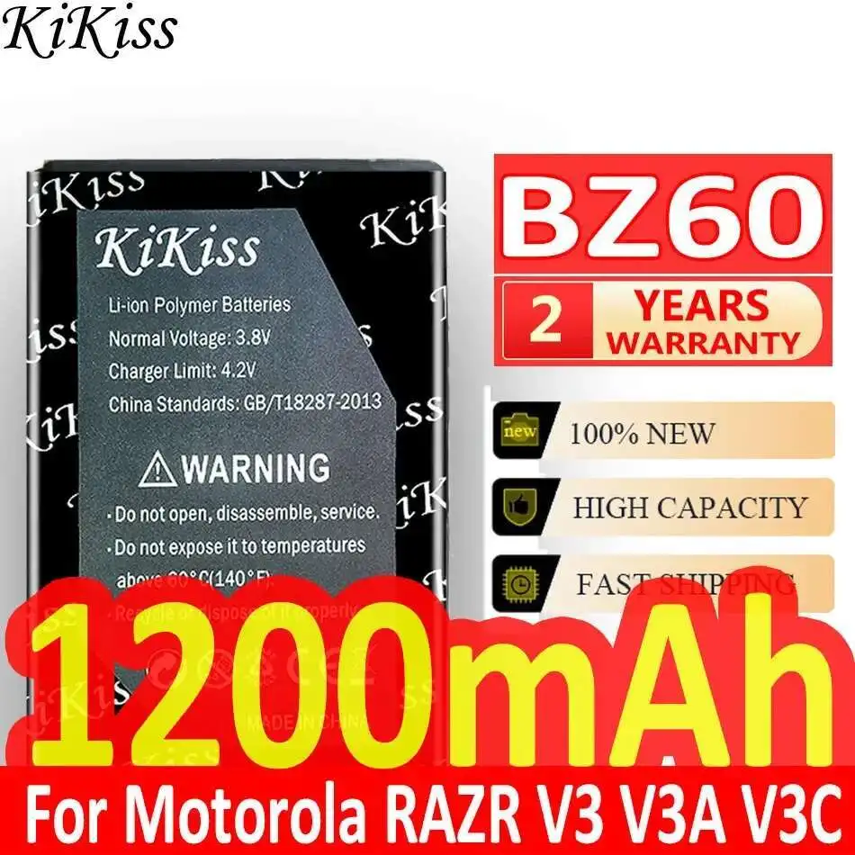 

Высокопроизводительный аккумулятор для мобильного телефона BZ60 для Motorola Razr V3 V3A V3C V3I V3M V3T V3XX V6 1200 мАч