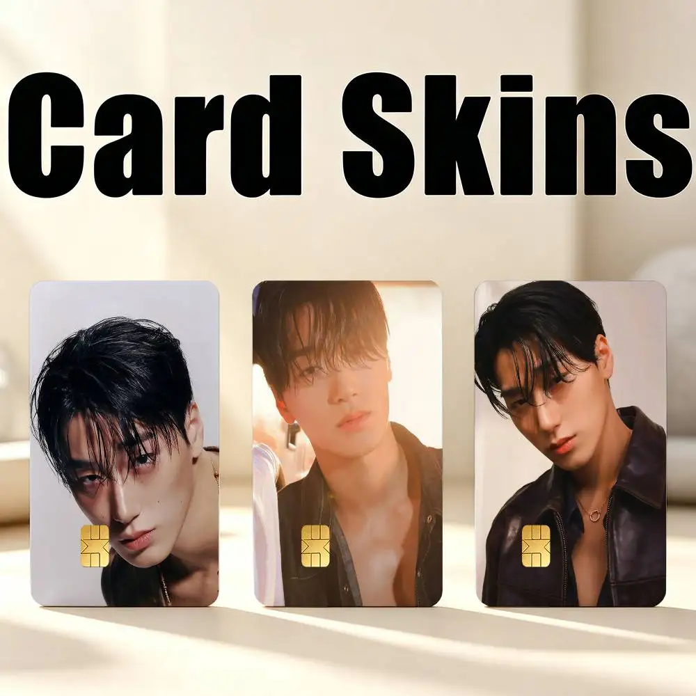 Image of Choi S-San A-Ateez 1 Set 4 Stück Wasserdichte Karten-Skin-Aufkleber für Kreditkarten und IC-Karten