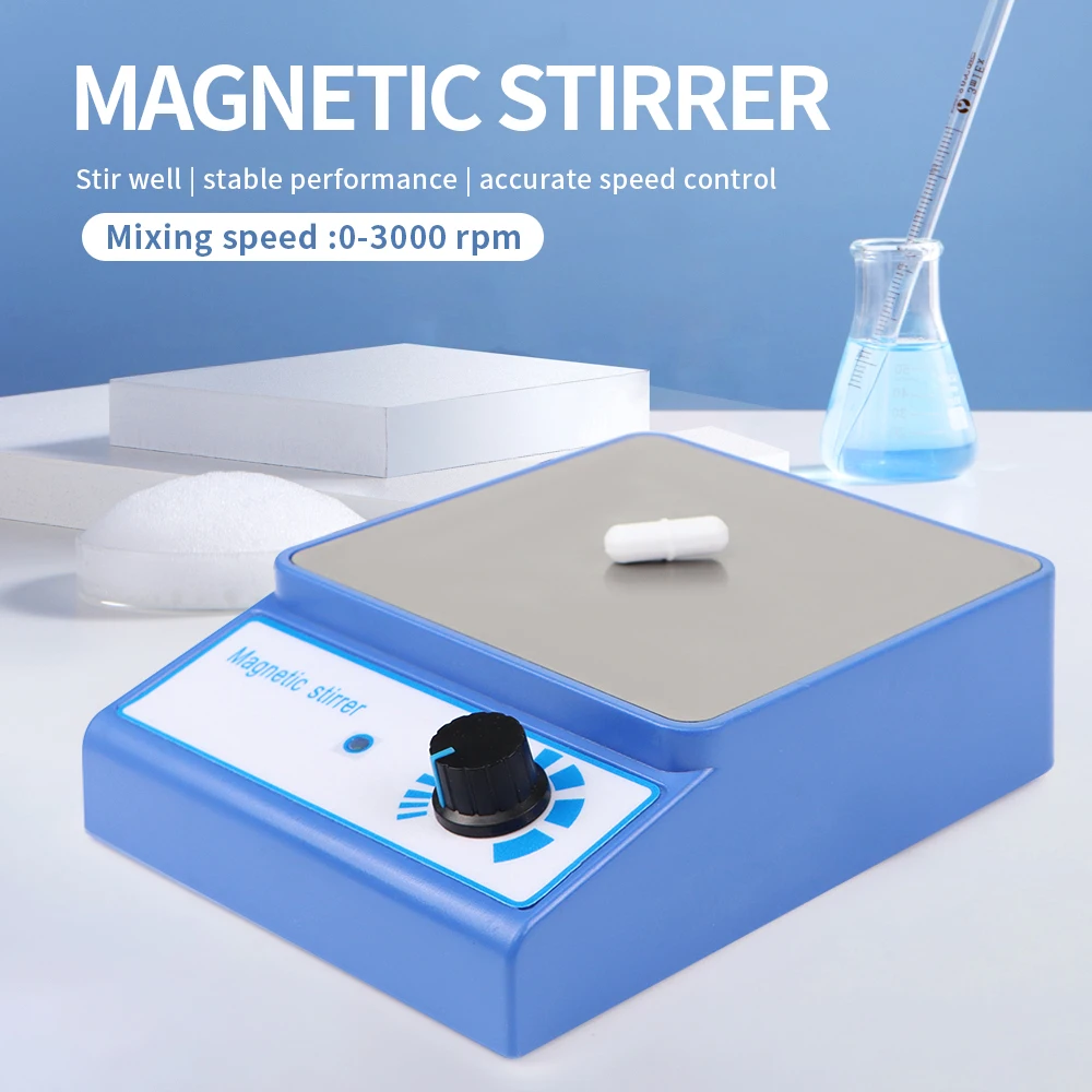 Magnetic Stirrer Mixer AC100-240VLaboratory Magnetic Mixer With Stir Bar 3000 rpm 3000ml Capacity Stainless Steel Panel